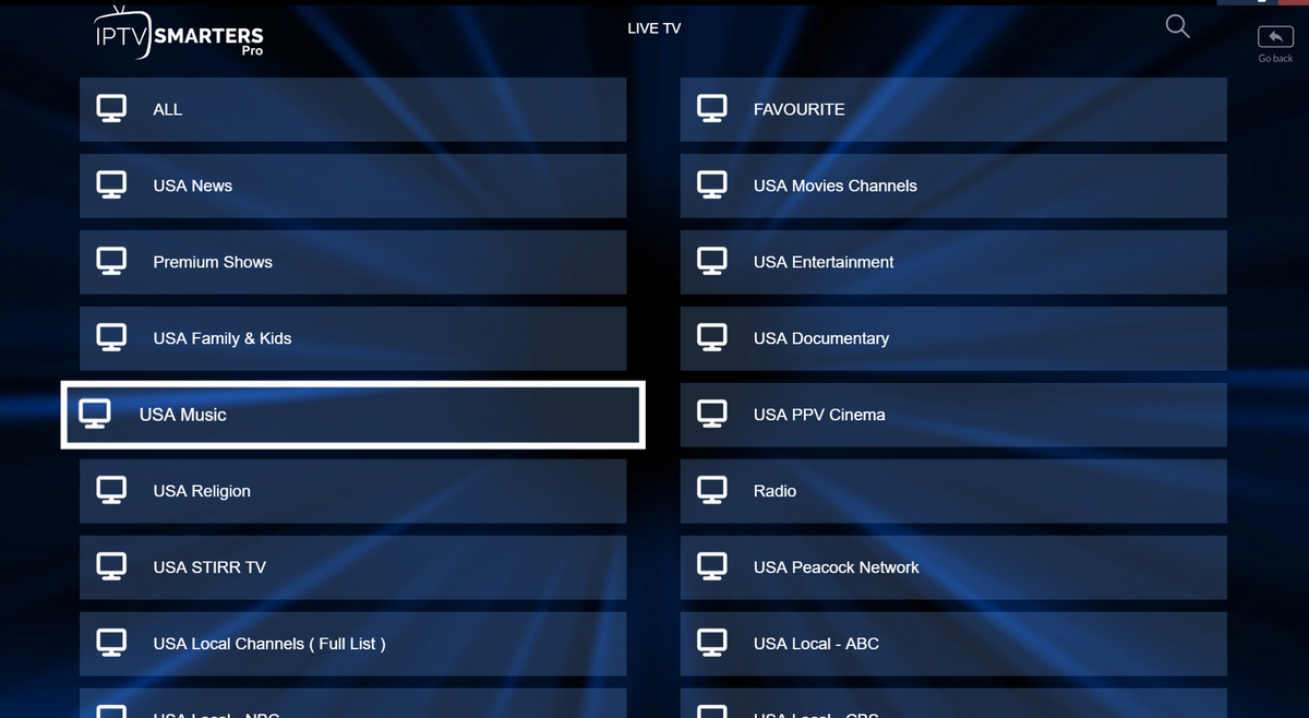 Paso 5 para instalar IPTV en Smart TV con IPTV Smarters Pro