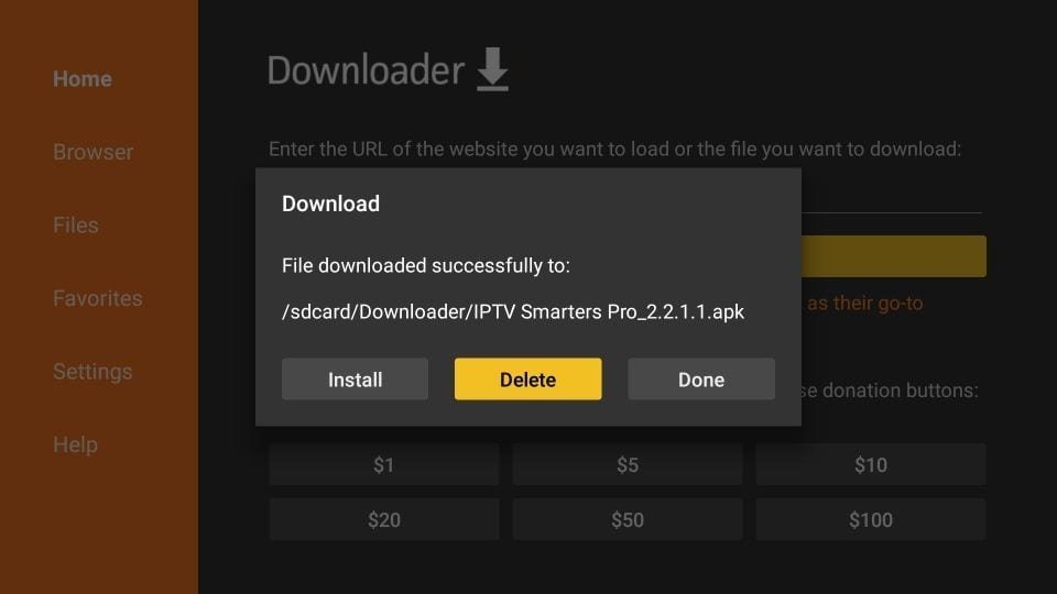 Paso 12 para instalar IPTV en Fire TV Stick con IPTV Smarters Pro